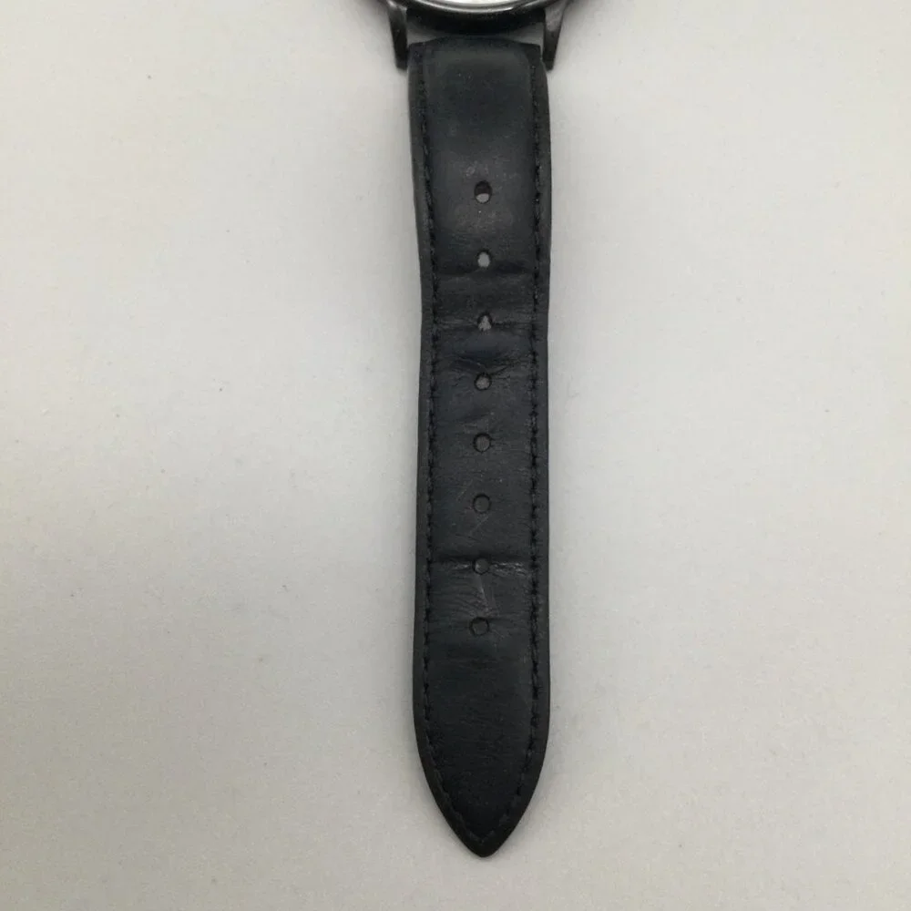 MVMT Boulevard Marble Watch Men 38mm Black Leather Band New Battery